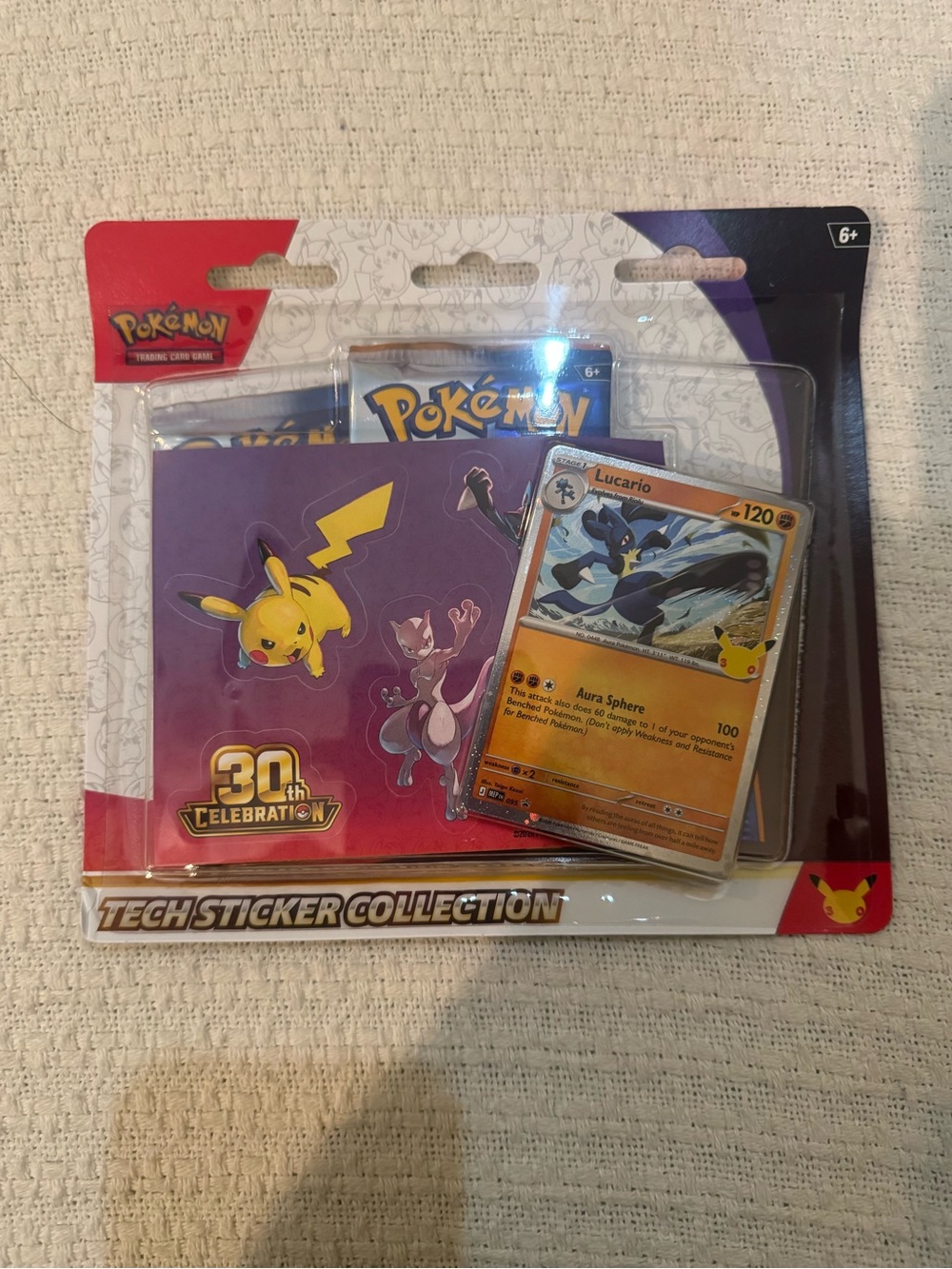 Tech Sticker Collection - Purple Sticker Pack with Lucario Card